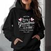 2025 Stylish European Long-Sleeve Letter Print Hoodie for Women - Casual Autumn/Winter Sweatshirt
