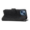 DIERFENG DF-03 Drop-proof Phone Case for iPhone 13 Mini 5.4 inch,Stand Wallet PU Leather Lines Imprinted Cell Phone Cover