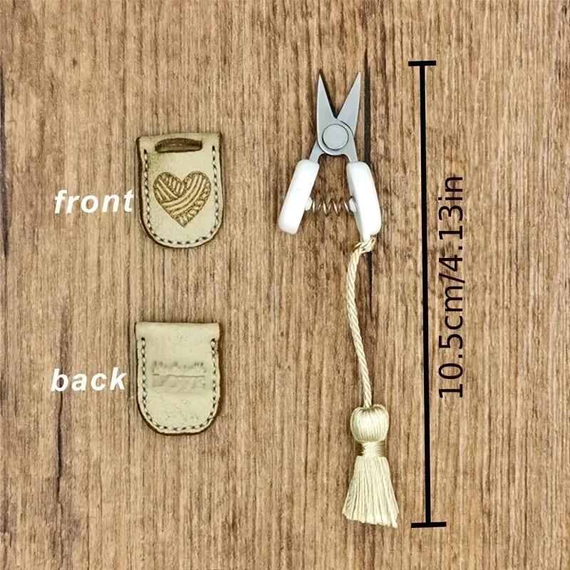 Creative Art Mini Scissors Stainless Steel With Protective Cover Sewing Embroidery Scissors Perfect Gift For Crochet Enthusiasts
