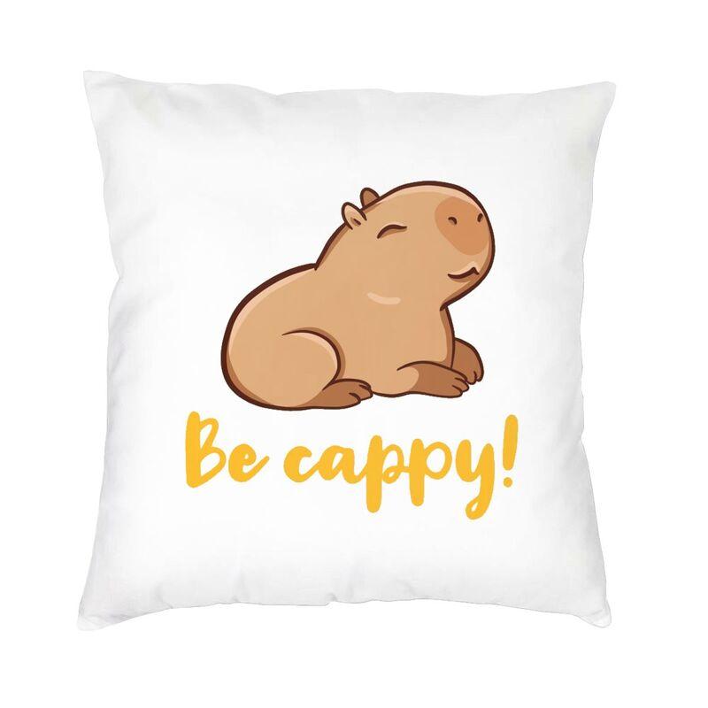 

Capybara With A Leaf Eat Your Greens Cushion Cover Sofa Decoration Square Throw Pillow Cover 40x40 30x30cm 12x12in