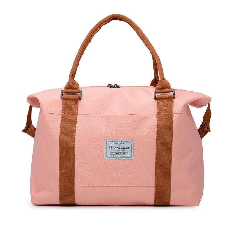 

Spring Airlines Hand-boarding Bag Canvas Luggage Bag Without Check-in Pull-up Rod Waterproof Large Capacity Excursion Bag розовый