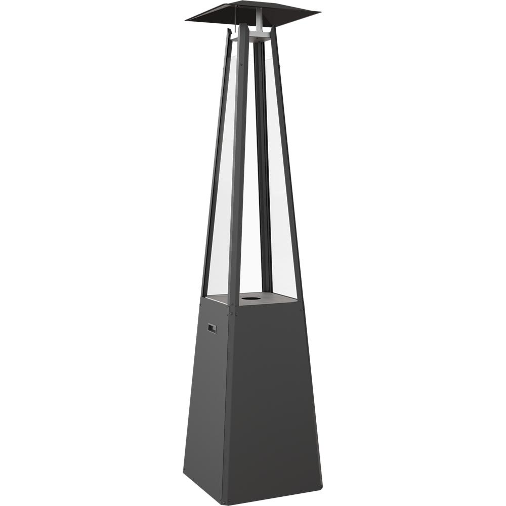 Outdoor Gas Heater Umbrella Steel Black 12 kW Set