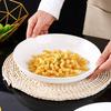 Jieyachie Household White Ceramic Plates