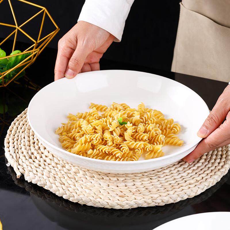 Jieyachie Household White Ceramic Plates