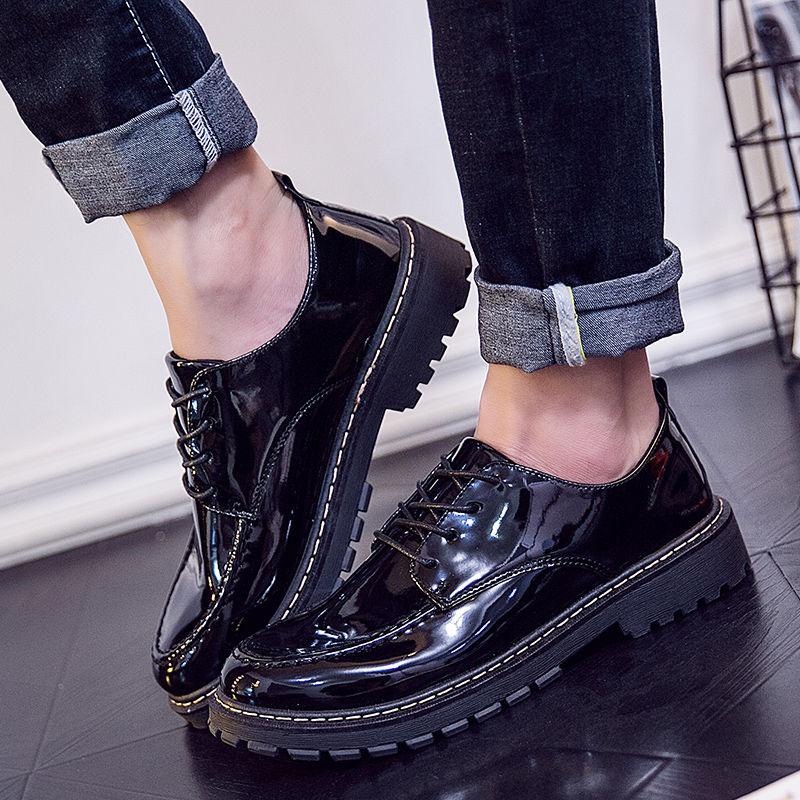 

Non Slip Black Work Lace Up Height Increasing Men s Leather Shoes In Promotion Pu Luxury Sale Slip-on New Retro Male Casual Shoe 45