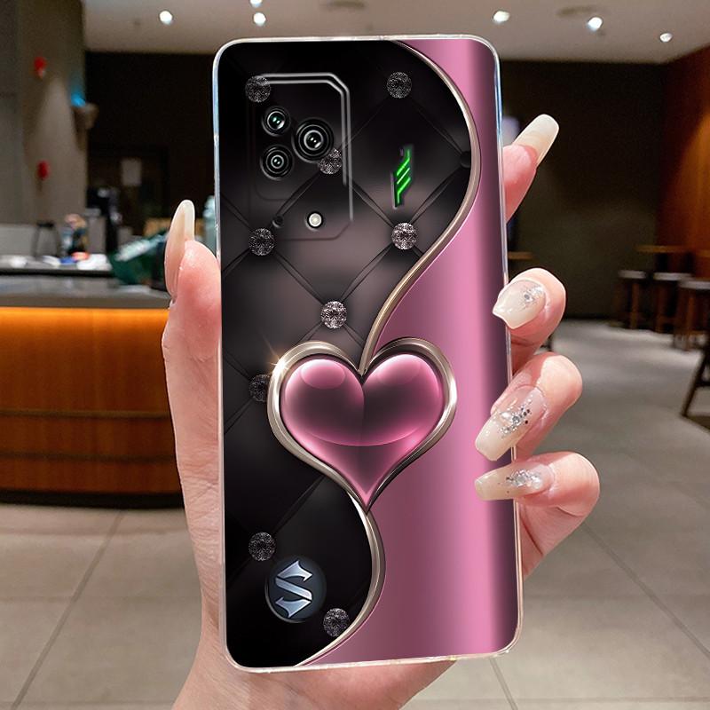 

Для Xiaomi Black Shark 5 Pro Чохол Прозорий Розкішний Модний Метелик Квітка М який Силікон ТПУ Чохол для Телефона Для BlackShark 5 5Pro Чохол Xiaomi Black Shark 5 Pro