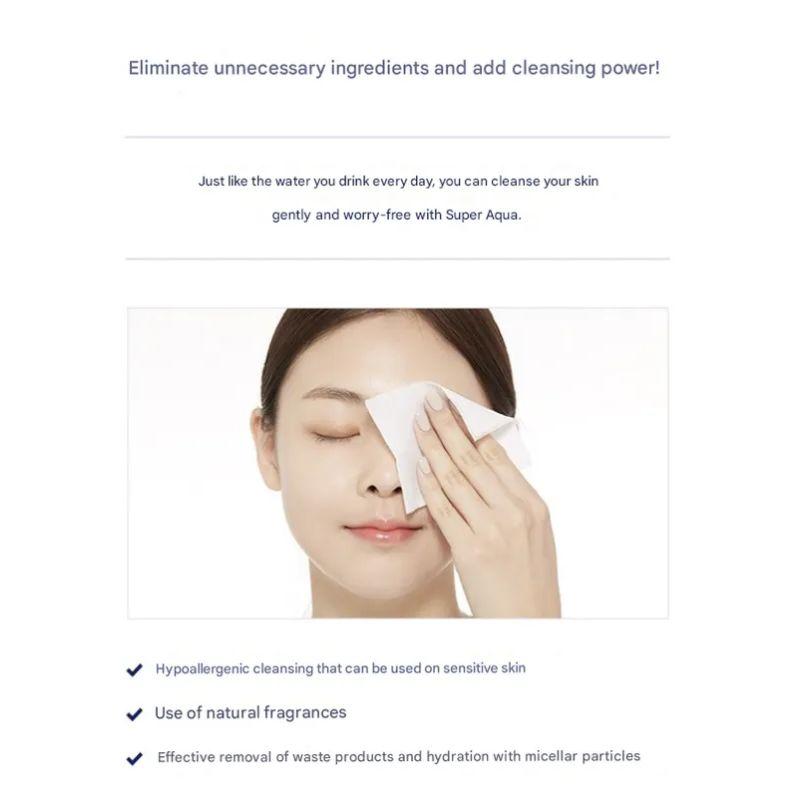 MISSHA Super Aqua Ultra Hyalron Cleansing Water Wipes | 30 Sheets
