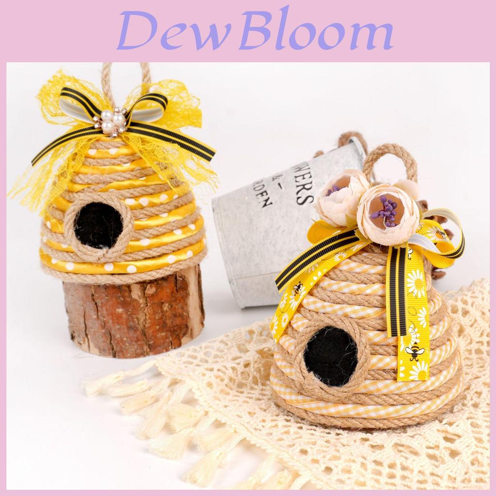Bee Skep Honeycomb Decor With Jute Rope For Home Hallway Festival Display