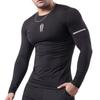 HedingRed Compression Sports Long Sleeve Fitness UV Men's Top, Undershirt, T-Shirt, Undershirt, Breathable, Quick-Drying, Protection, 17810CS-blk-M