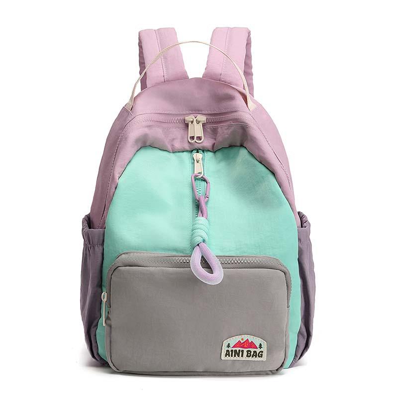 Модный рюкзак с цветовыми блоками для девочек – Легкий, универсальный, милый школьный рюкзак для путешествий