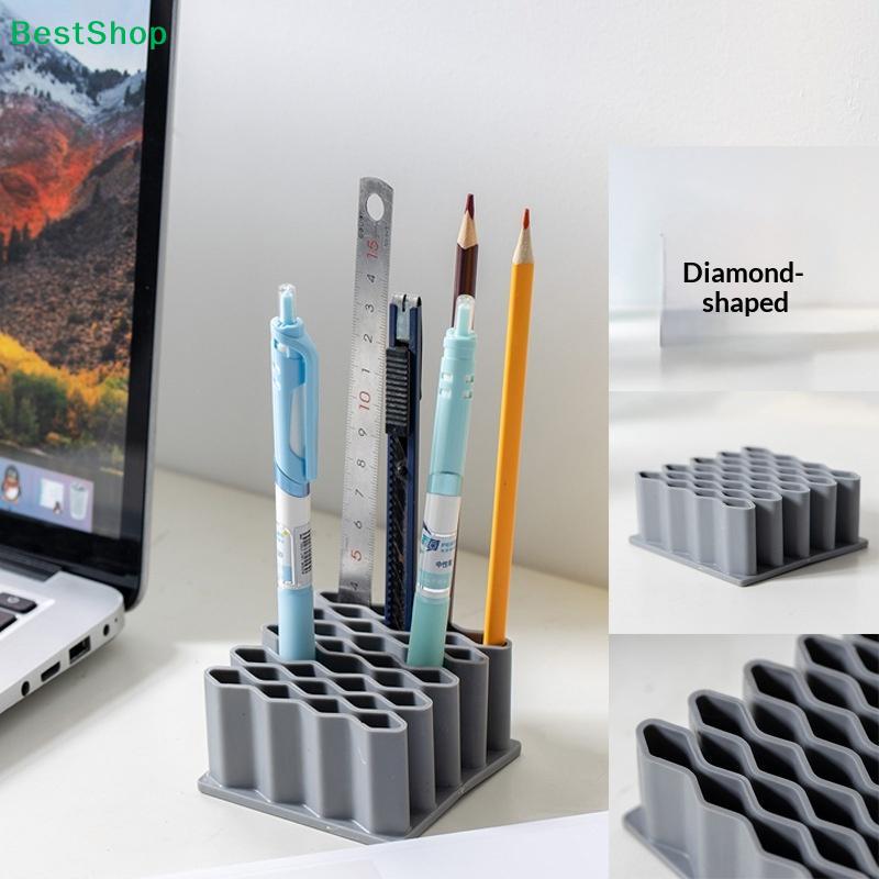 Silicone Wave Pen Holder Durable Desktop Brush Holder Pencil Paint Brushes Storage Basket Supplies Stationery Organizer