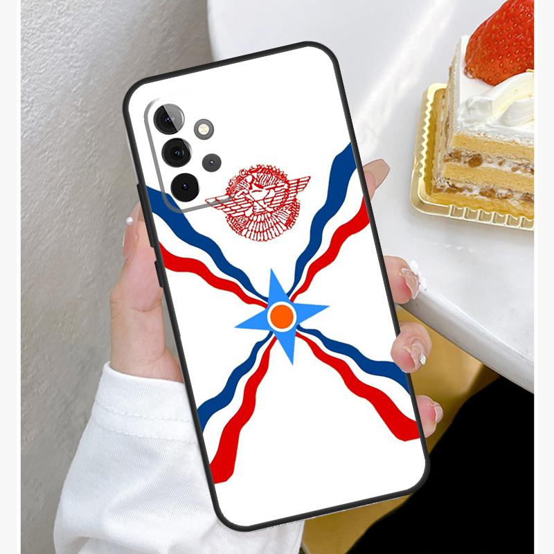 

Ассирийский чехол с флагом Ассирии для Samsung Galaxy A54 A34 A14 A15 A35 A55 A52 A32 A12 A51 A71 A33 A23 A13 A53, чехол Samsung A54 5G