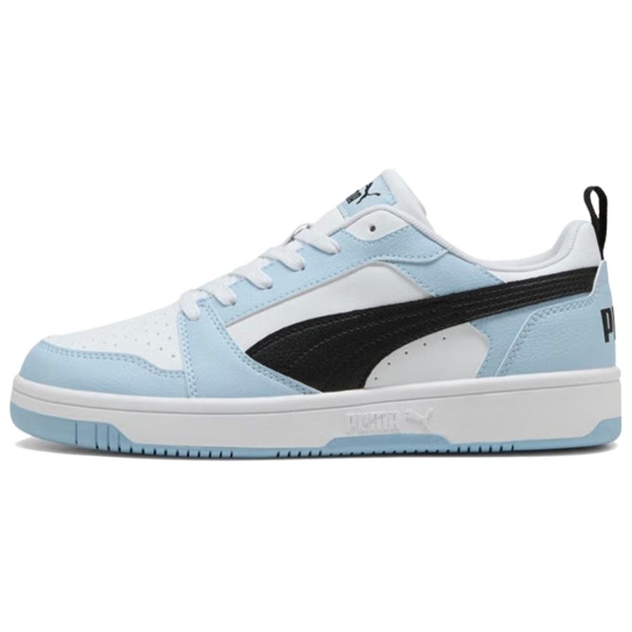 New PUMA Rebound V6 Abrasion Resistant Breathable Low Top Skateboard Shoes Unisex Blue White Black 392328-57