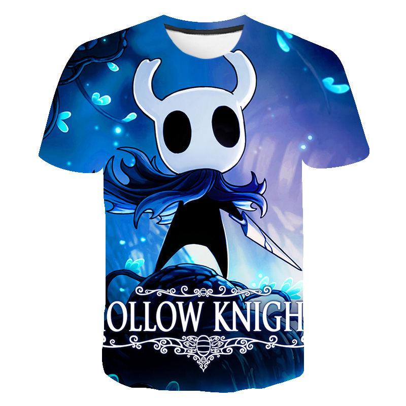 

Новая летняя повседневная футболка с короткими рукавами Hollow Knight с 3D принтом для мужчин, женщин и детей, модная уличная одежда для мальчиков и девочек, детские крутые топы