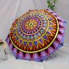 Folding Umbrella The umbrella features vibrant geometric mandala patterns with a central sunflower motif surrounded by layers