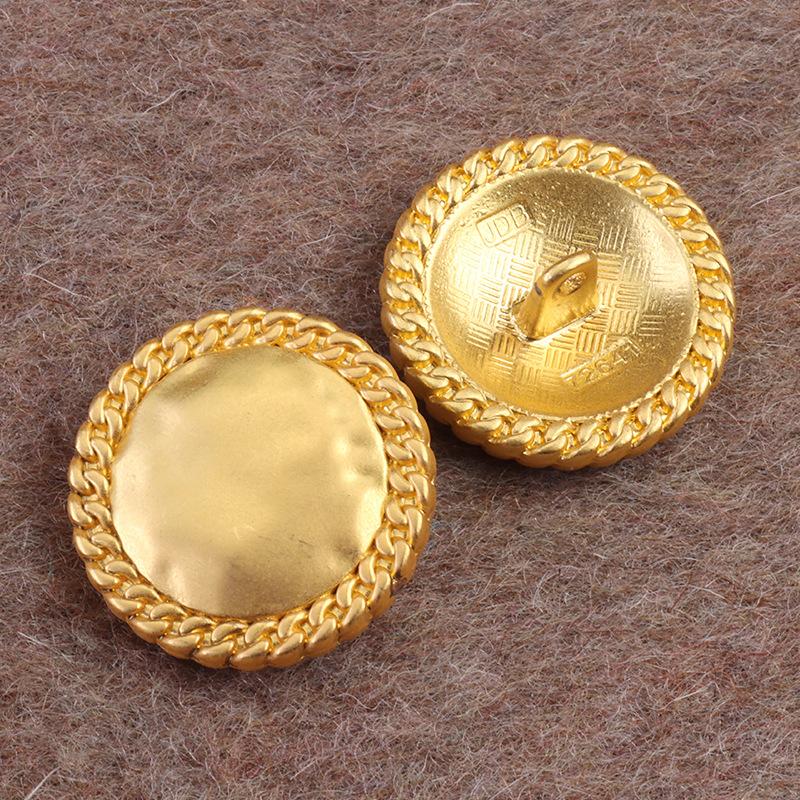 5pcs Suit Button Accessories, Metal Embossed Coat Buttons, Retro Gold Buttons, Coat Trench Coat Hand Seam Buttons
