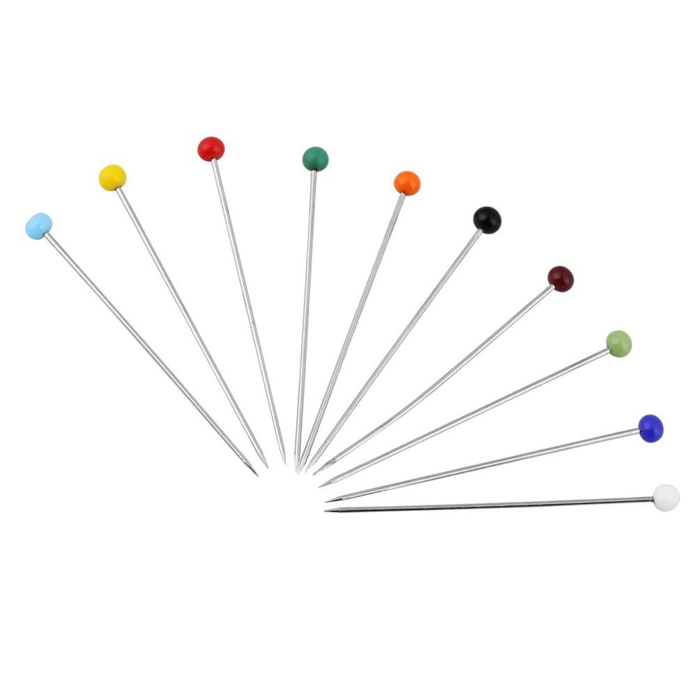 1000pcs 1.45 Inch Glass Ball Head Pins Multicolor Straight Pins Quilting Pins  Jewelry Components