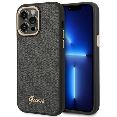 Guess Guhcp14Xhg4Shk Iphone 14 Pro Max 6,7 Schwarz/Black Hard Case 4G Vintage Gold Logo