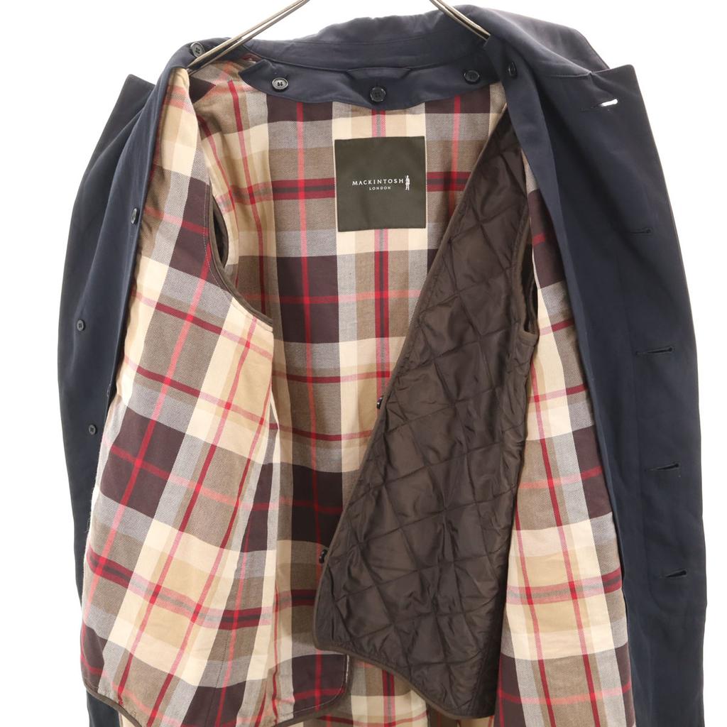 MACKINTOSH LONDON Stainless Collar Coat 38 Navy Vest Liner Included Men's Used