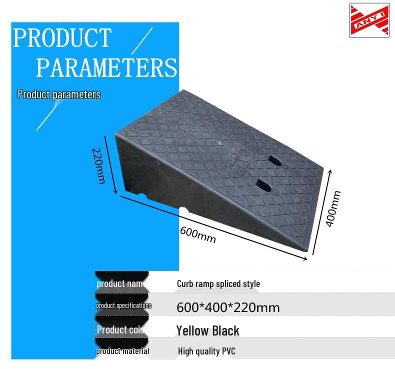Portable Curb Ramp Triangle Pad for Cars