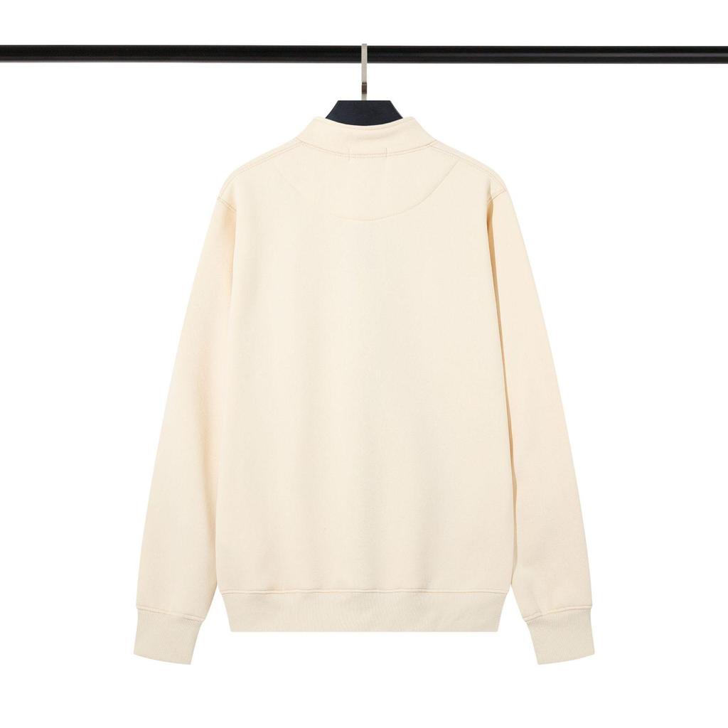 Silná fleecová mikina s kapucí na zip Cross Classic Stone se stojáčkem