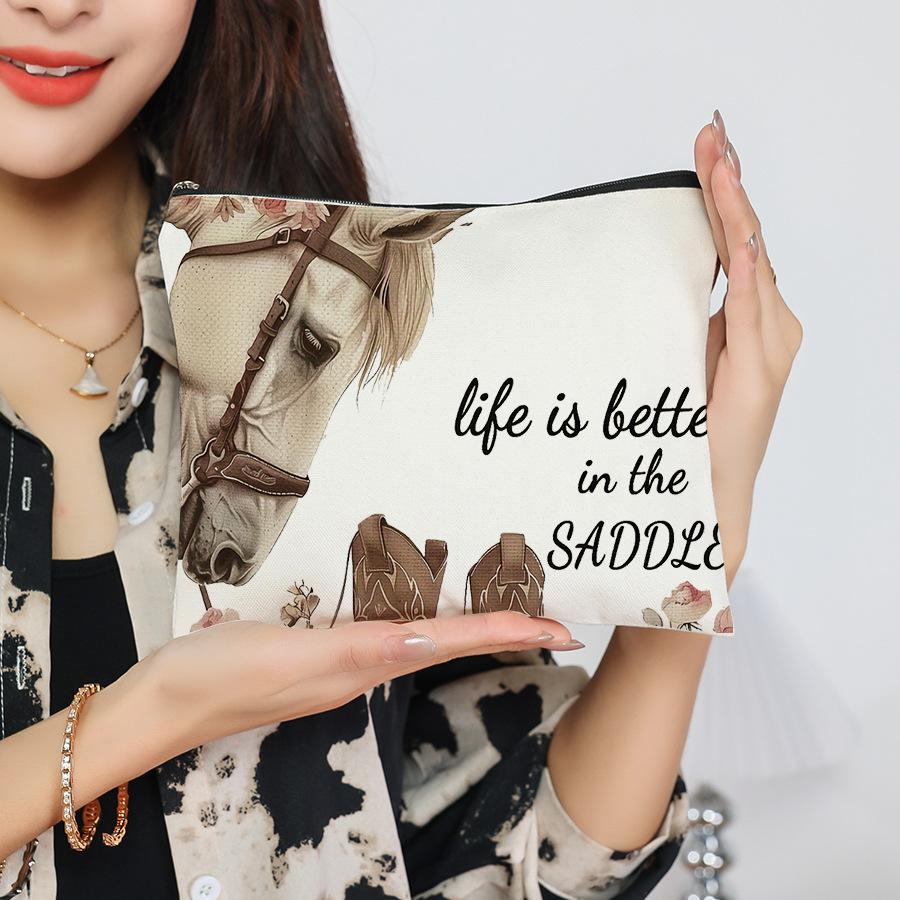 Fruit Design Makeup Bag – Machine Washable, Durable Travel Pouch for Cosmetics, Pencils, or Snacks, Fun and Portable Gift