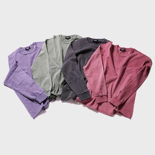 Respect Pigment Washed Long Sleeve (4Color) L