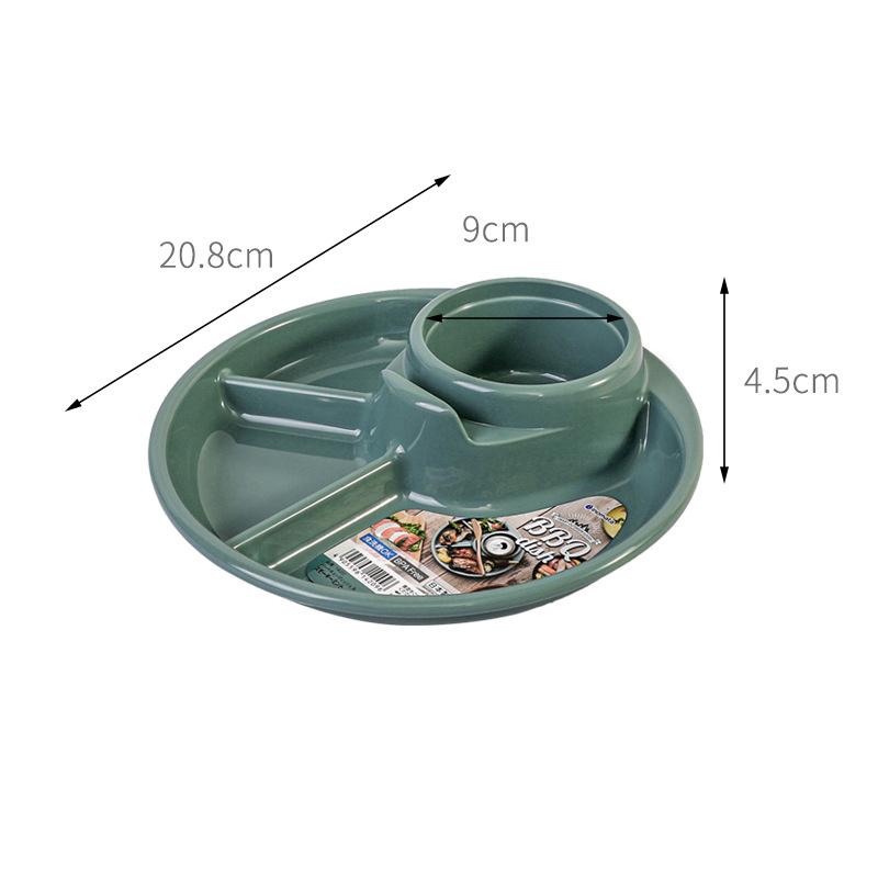 4 Grid Plates For Food Child Kids Dinner Fruit Tray Snack Box Set Dinnerware Dining Compartment Plate Serving Dishes Salad