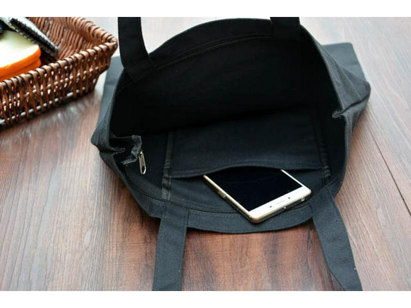 Korean Minimalist Canvas Shoulder Bag - Women's Trendy Handbag for Travel, Shopping, and School