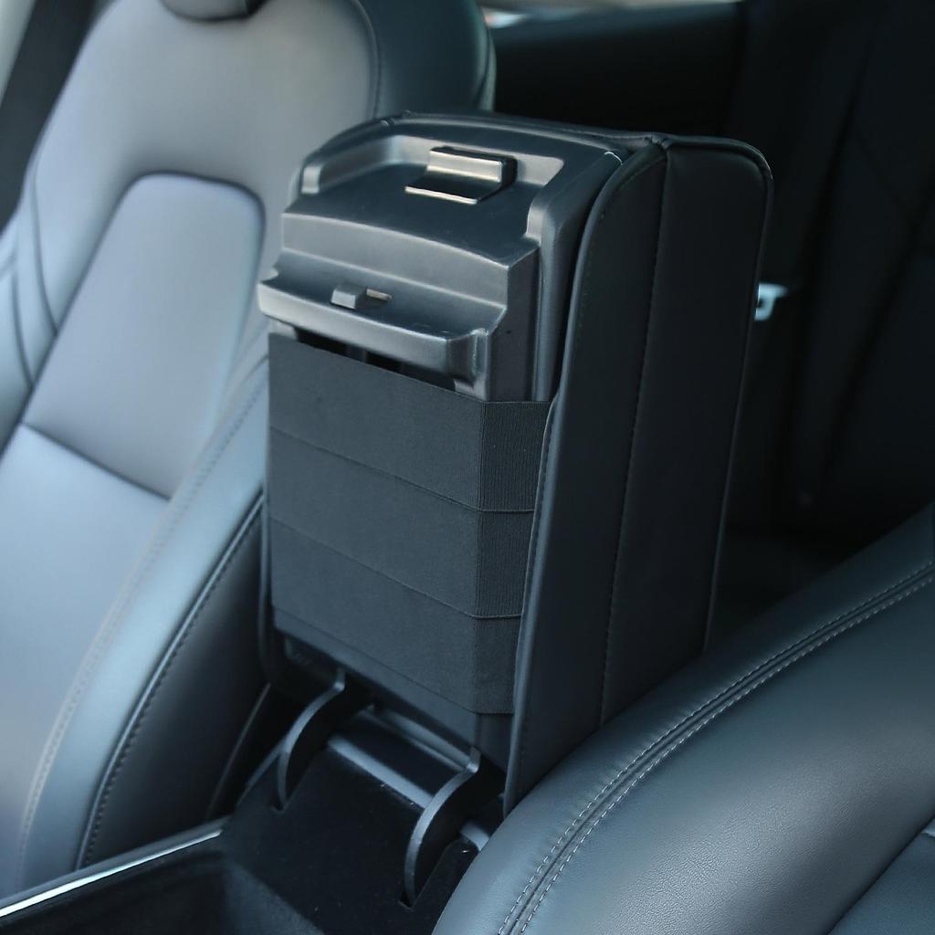 Tesla Model 3/Y Armrest Pad with Cup Holder Function - Protective Cover
