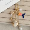 Ocean Seashell & Mermaid Tail Charms Beach Starfish Bag Charm Aesthetic for Women Vacation Accessories Bag Charm