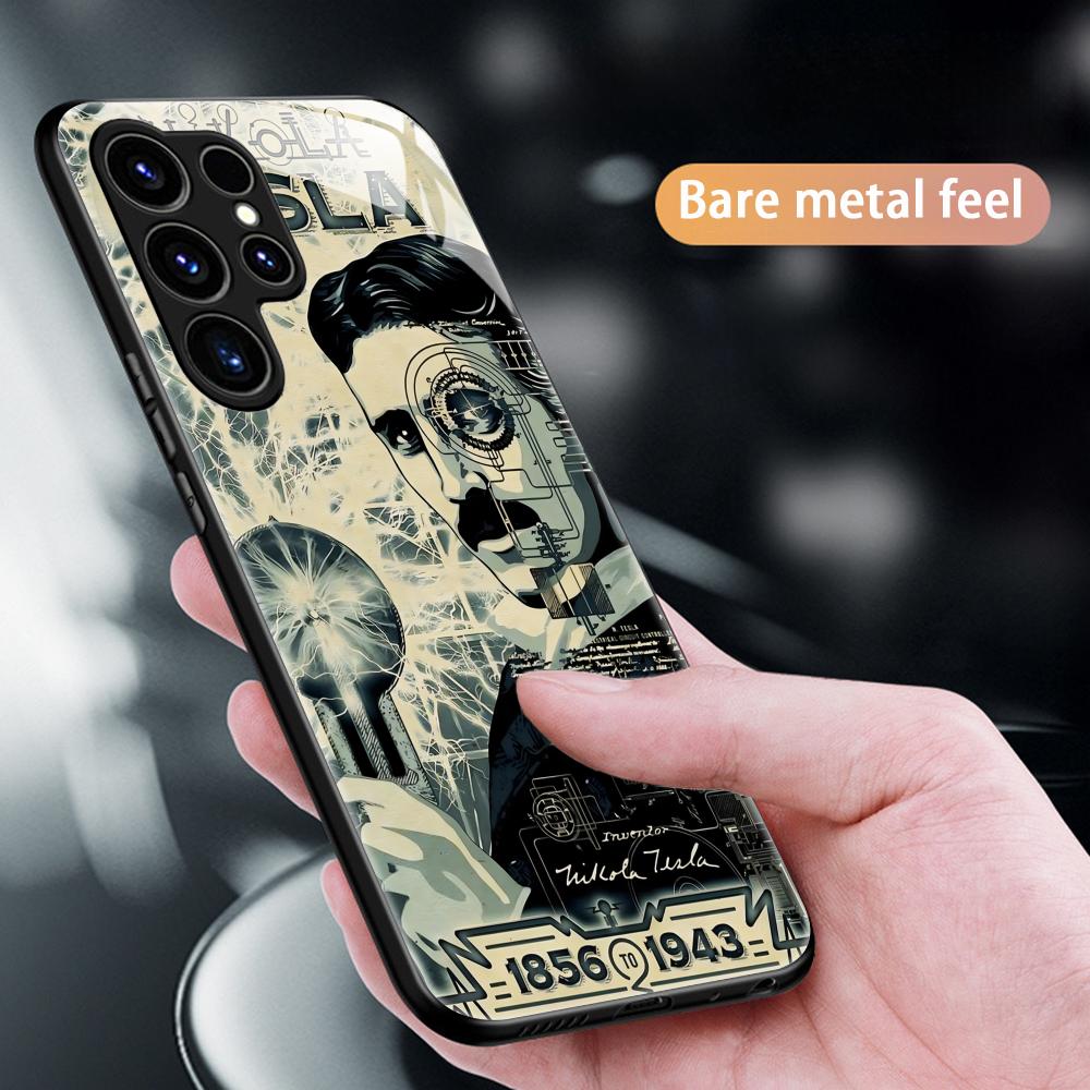 Fashion Art Nikola Tesla Cool Phone Case For Samsung S26 S25 S24 S23 S22 S21 S20 Plus Ultra Glass Magnetic Case
