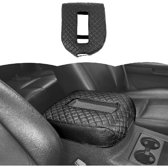 RT-TCZ Center Console Armrest Box Pad Cover Leather for Chevy Avalanche/Silverado/Suburban/Tahoe 2007-2013,for GMC Yukon/Sierra 2007-2013 (Black) чёрный