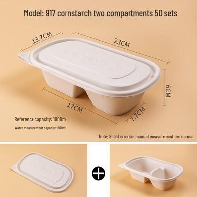 Eco-Friendly Corn Starch Divided Lunch Box