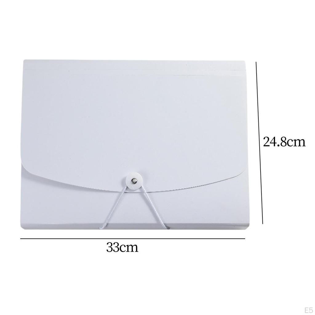A4 Expandable File Folder Document Files Holder Letter Size with Snap Button Wallet Envelope