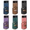 Funda de Cuero Moto Razr60 Ultra con Ranuras para Múltiples Tarjetas y Soporte de Anillo