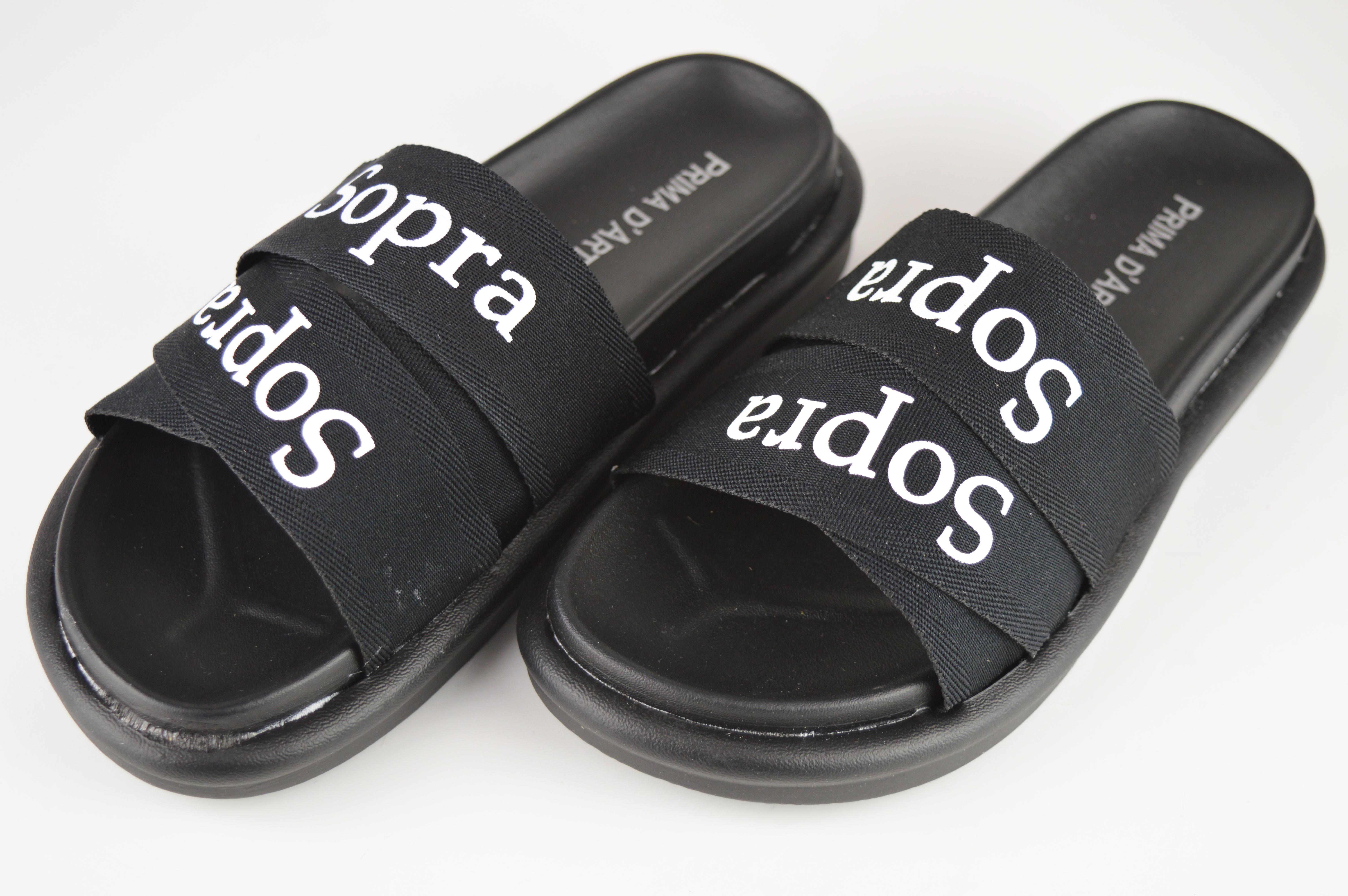 

Шльопанці жіночі Prima d Arte PT17 37 Сірі текстиль 41 чорний