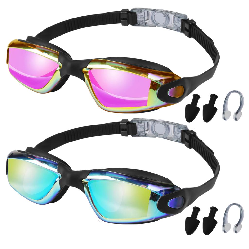 High-definition Swim Goggles with Retail Box Large-frame Swimming Goggles Anti-fog No Leaking for Boys And Girls Adult Women Men
