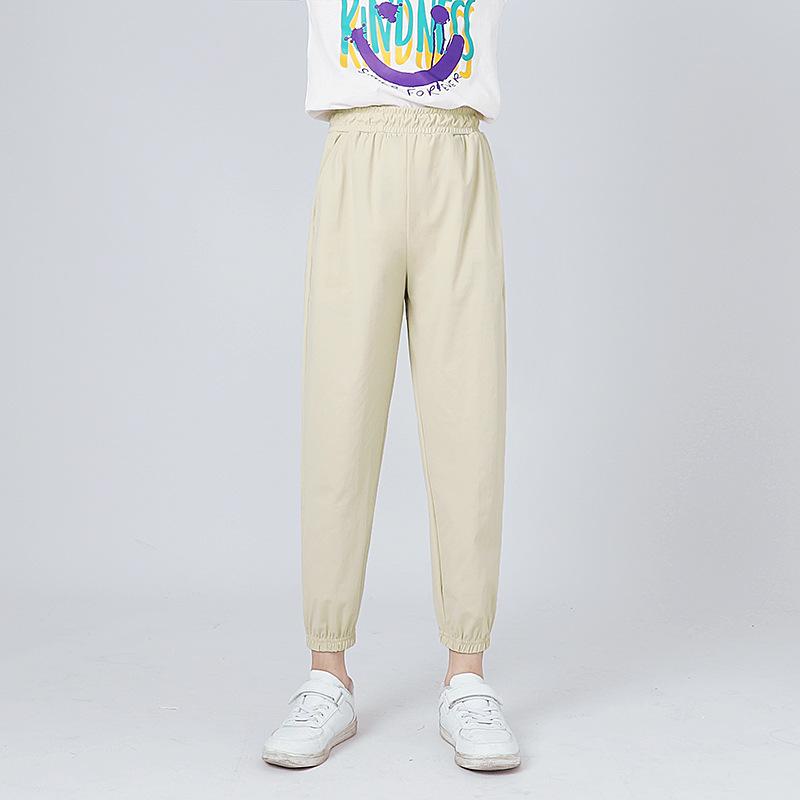 Children's Summer Pant Korean Version Lightweight Quick Drying Kids Ice Silk Trousers For Boys Girls 4-13 Years Wear