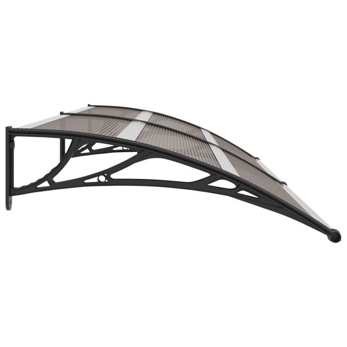 VidaXL Auvent de Porte Store Marquise de Porte d’Entrée Marquise d'Accueil Solaire Toit Abri Banne Ombre Protection Noir 45636