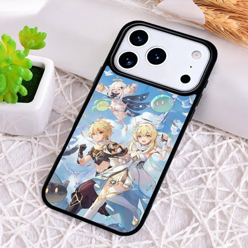 

Райден Сёгун Баал Genshin Impact Чжун Ли Ударопрочный Чехол для Телефона для iPhone 17 Air 16e 15 11 12 14 13 Pro Max Чехол Coque iPhone 16