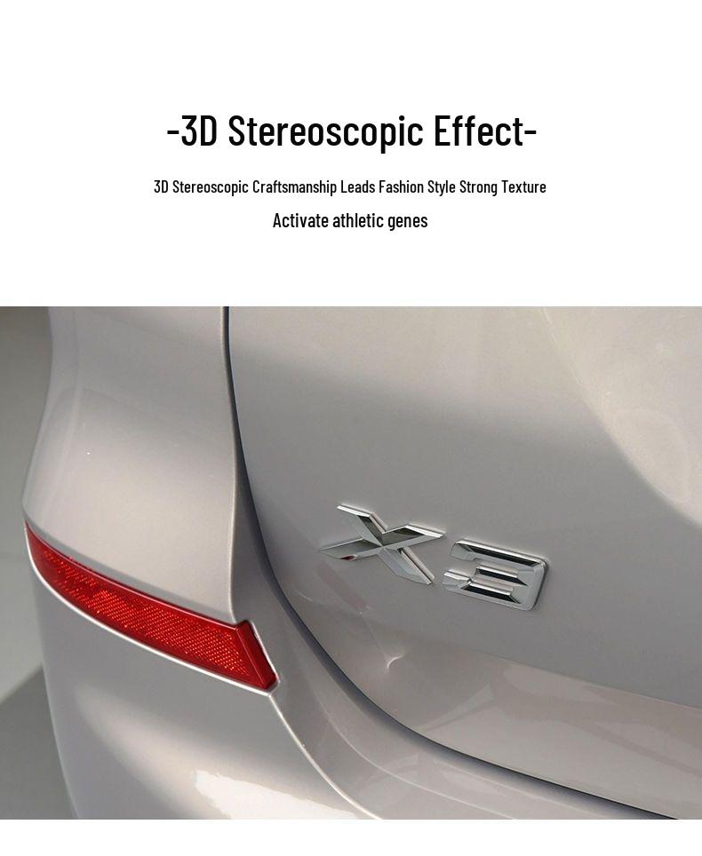 BMW X1-X7 Modified Car 3D Rear Emblem Sticker Letters