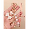 1pc Unisex Faux Pearl Bow Keychain Pendant Beach Vacation Series Gift For Friends Keychain Accessory Car Accessories For Woman Gifts For Women