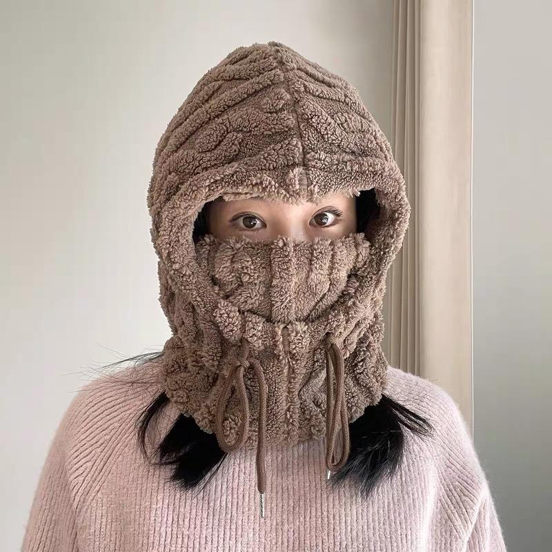 

Hat cycling, fleece, outdoor thickened warm bag head, winter scarf, mask integrated ear protection and windproof