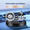 Solar Rotating Ship's Wheel Car Ornament - Aromatherapy Perfume 'May Your Future Be Bright'