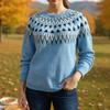 Ladies' Fashion Sweater, Round Neck,Loose Pullover Long-sleeved Knitted Sweater
