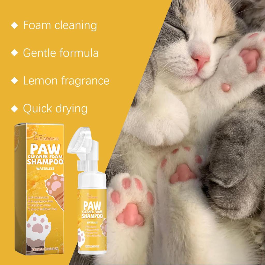 Yegbong Pet Paw Foam Cleaner Pet Cleaning Care Moisturizing Nourishing Moisturizing Cat and Dog Paws