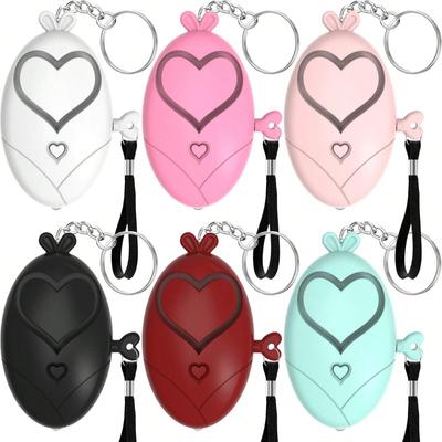 Personal Self Defense Alarm 130DB Heart Shaped Women Elderly Portabl Safety Siren Keychain Emergency Security Protect Alarms