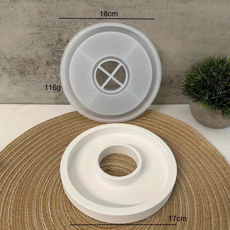 Angel House Concrete Pottery Molds Christmas Decoration Plug-in Heart Star Tree Gypsum Silicone Mold Round Tray Casting Making