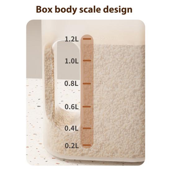 Beans Tank with Ergonomic Handles Transparent Visibility Portable Food Container Precise Ingredient Storage Jar